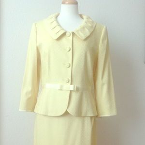 Tahari Suit, pastel yellow, 12